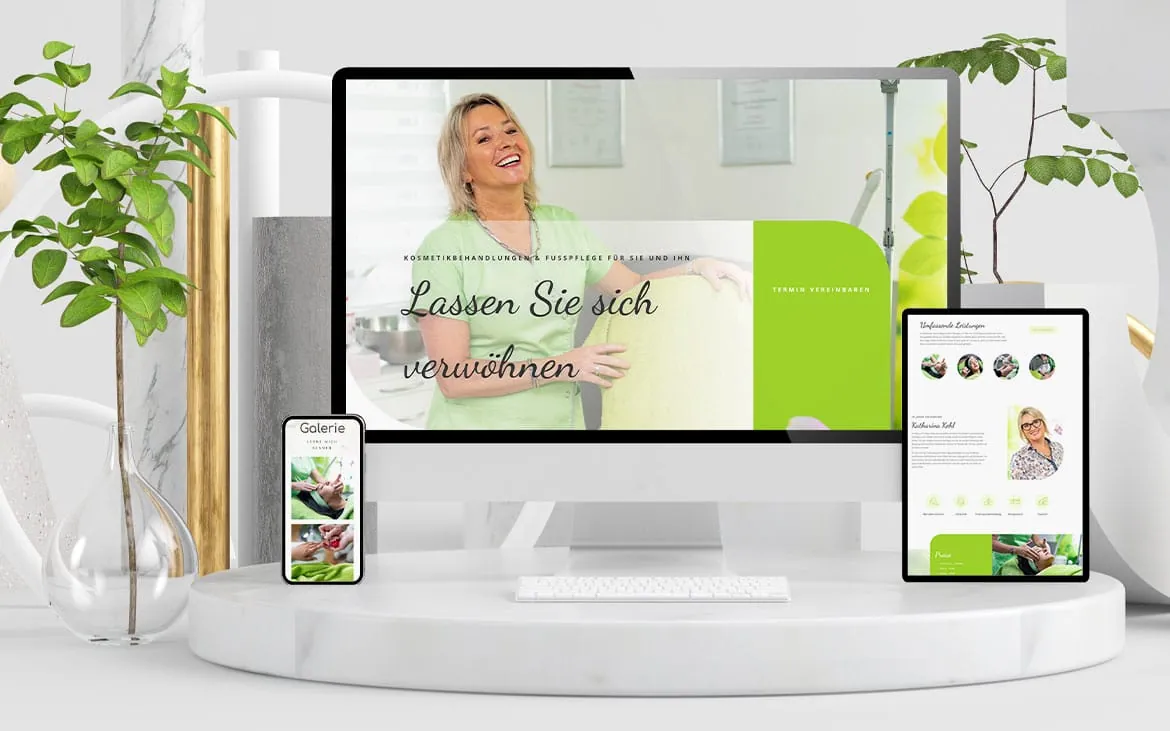 Webdesign Kosmetik 7Sinne Katharina Kehl, Webdesign-Referenz der Marketing-Agentur NEXAS Media