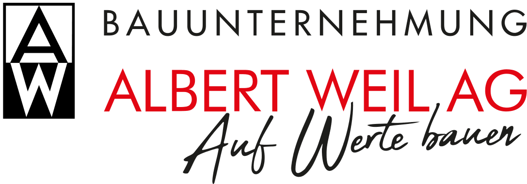 Kundenlogo zum Videoprojekt Imagefilm Bauunternehmung Albert Weil, Auf Werte bauen, Auftraggeber der Marketing-Agentur NEXAS Media